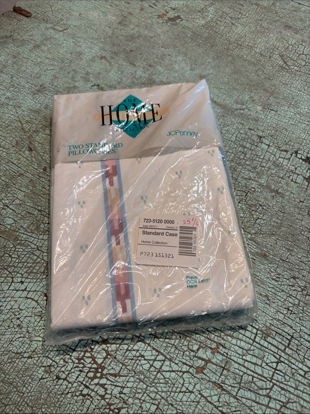 Vintage JCPenney Home Collection Caravan Standard Pillowcases Set of 2 NOS